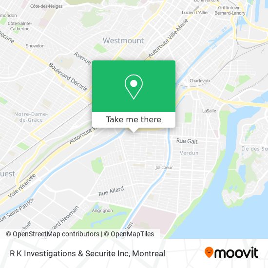 R K Investigations & Securite Inc map