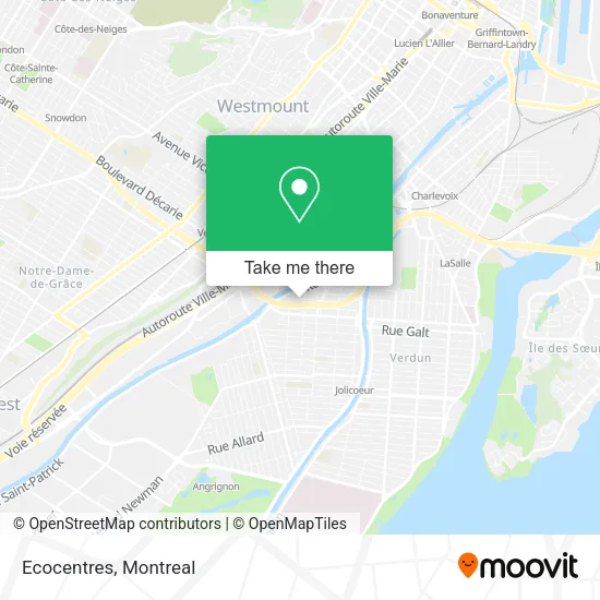 Ecocentres map