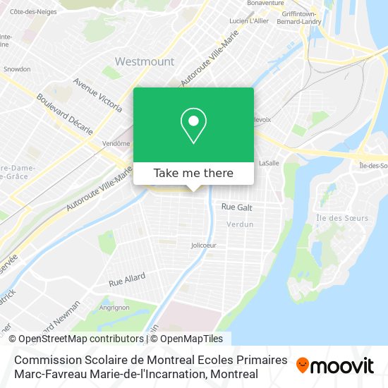 Commission Scolaire de Montreal Ecoles Primaires Marc-Favreau Marie-de-l'Incarnation map