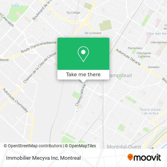 Immobilier Mecyva Inc map