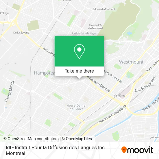 Idl - Institut Pour la Diffusion des Langues Inc map