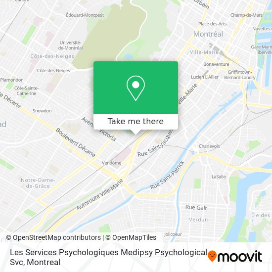 Les Services Psychologiques Medipsy Psychological Svc map