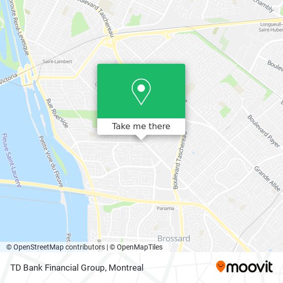 TD Bank Financial Group map