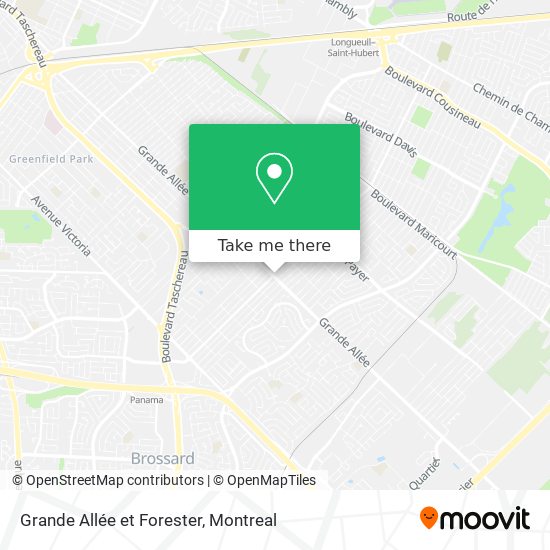Grande Allée et Forester map