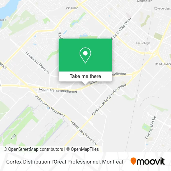 Cortex Distribution l'Oreal Professionnel map