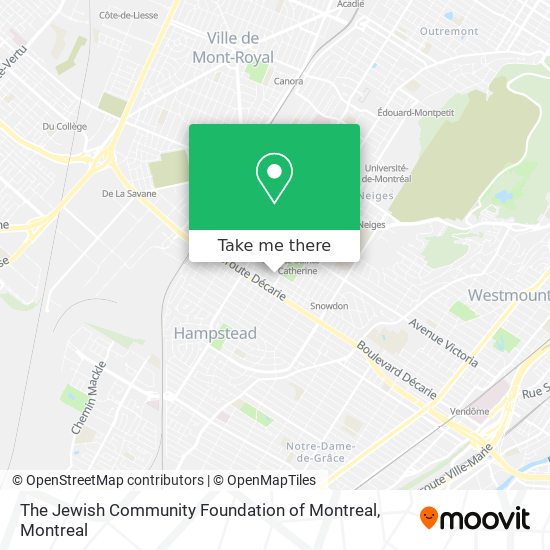 The Jewish Community Foundation of Montreal map