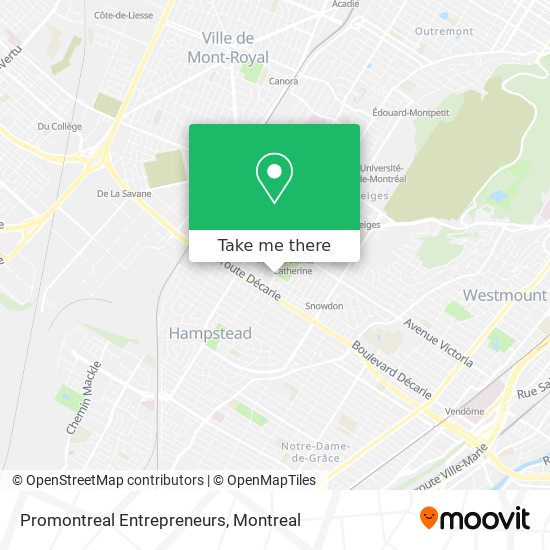 Promontreal Entrepreneurs map