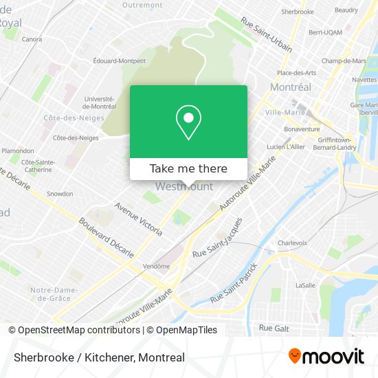 Sherbrooke / Kitchener map