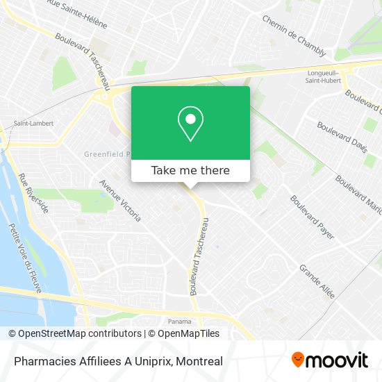 Pharmacies Affiliees A Uniprix map