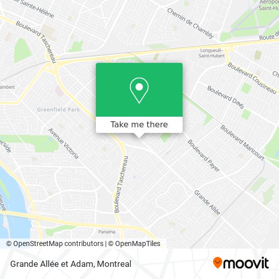 Grande Allée et Adam map