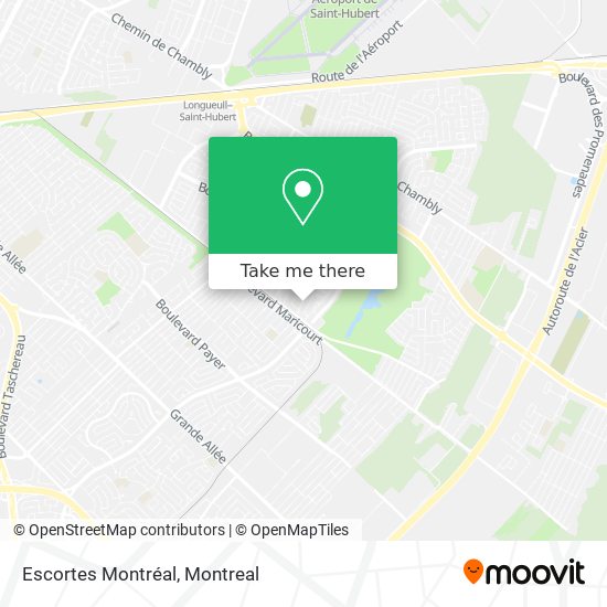 Escortes Montréal map