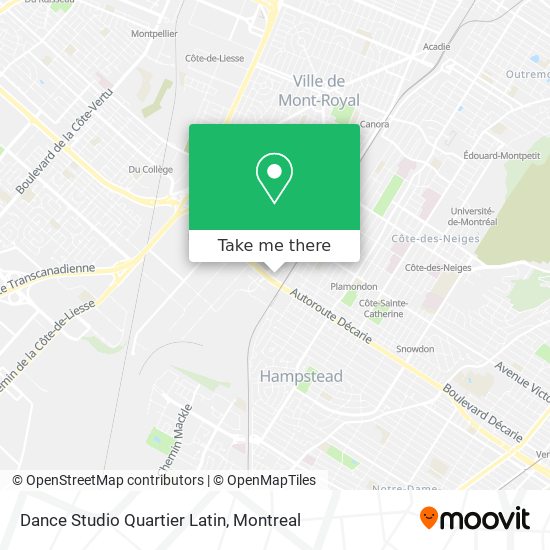 Dance Studio Quartier Latin map