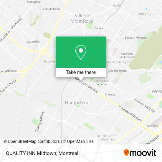 QUALITY INN Midtown map