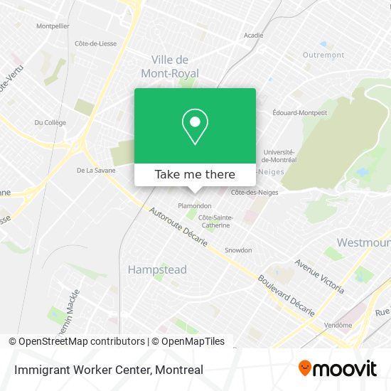 Immigrant Worker Center map