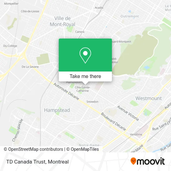 TD Canada Trust map