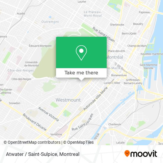 Atwater / Saint-Sulpice map