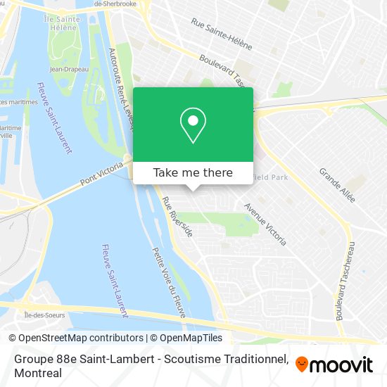 Groupe 88e Saint-Lambert - Scoutisme Traditionnel map