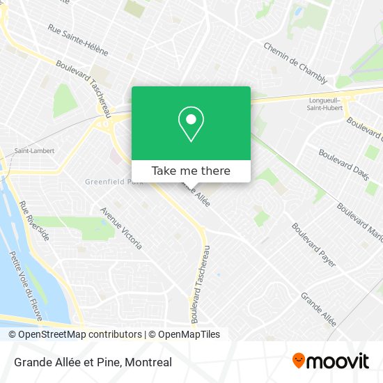 Grande Allée et Pine map