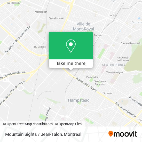 Mountain Sights / Jean-Talon map