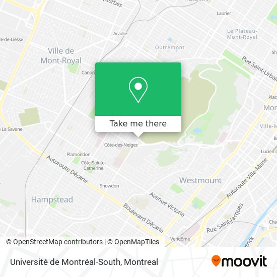 Université de Montréal-South map