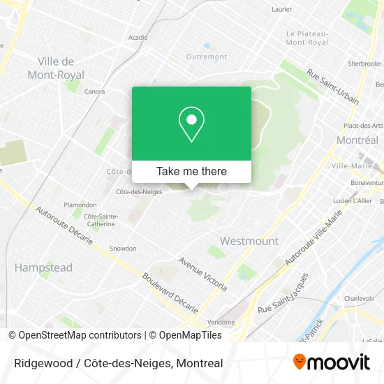 Ridgewood / Côte-des-Neiges map