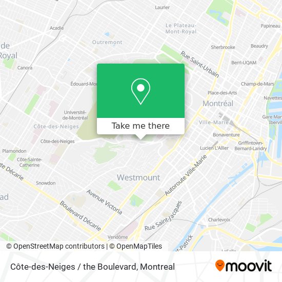 Côte-des-Neiges / the Boulevard map