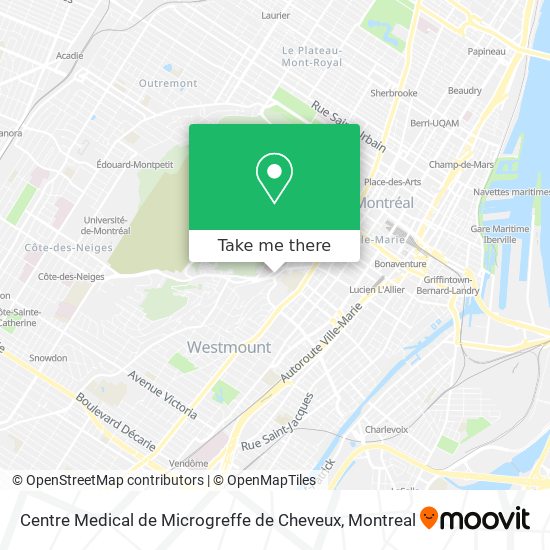 Centre Medical de Microgreffe de Cheveux map