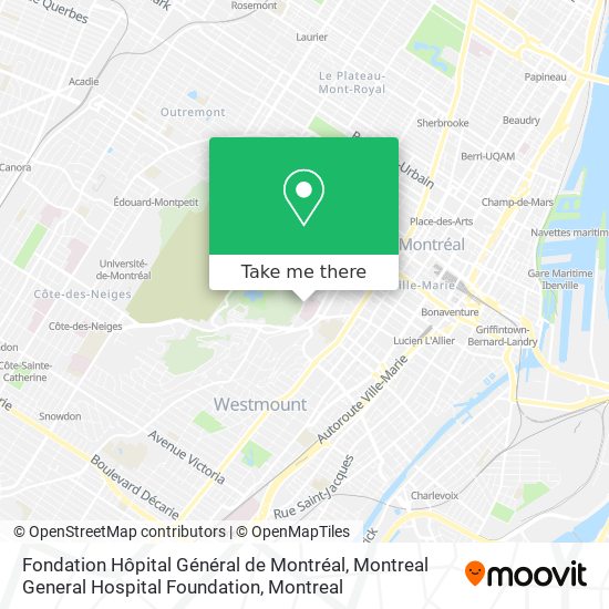 Fondation Hôpital Général de Montréal, Montreal General Hospital Foundation map