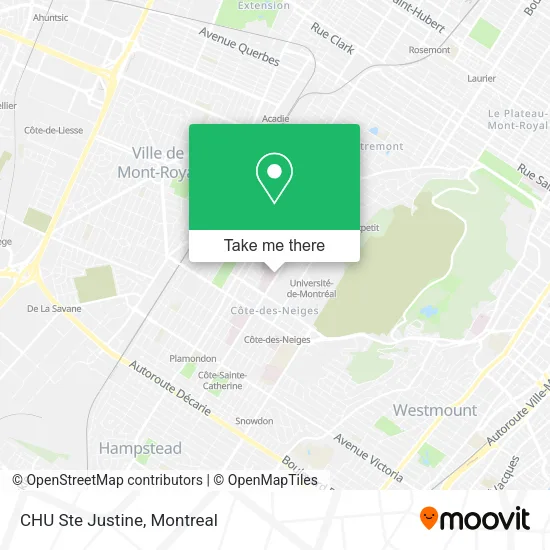 CHU Ste Justine map