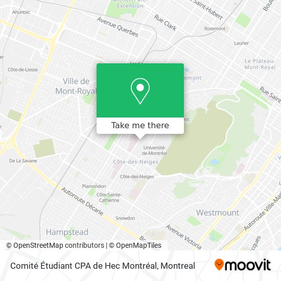 Comité Étudiant CPA de Hec Montréal map