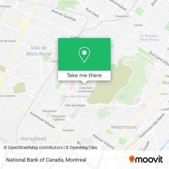 National Bank of Canada map