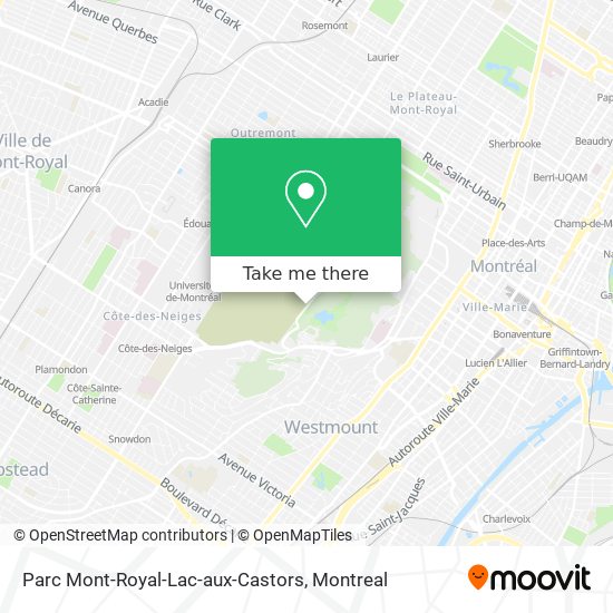 Parc Mont-Royal-Lac-aux-Castors map