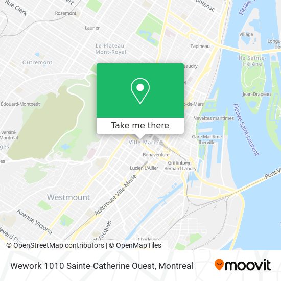 Wework 1010 Sainte-Catherine Ouest map