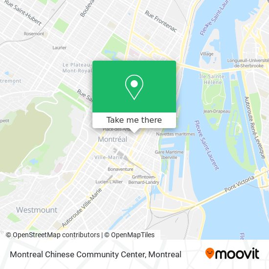 Montreal Chinese Community Center map