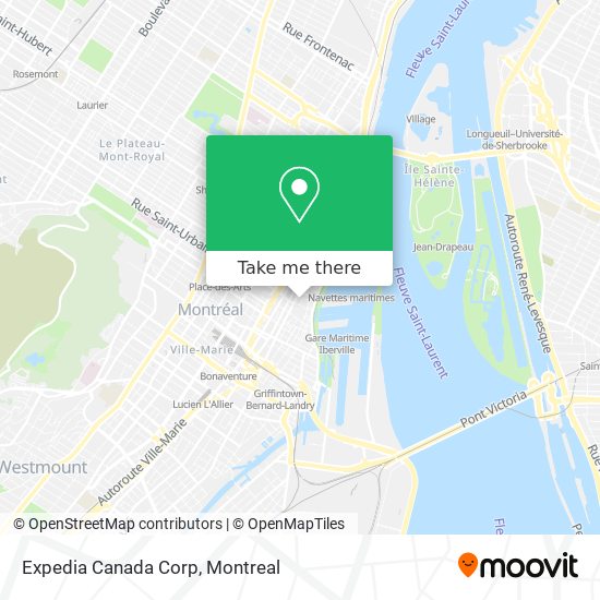 Expedia Canada Corp map
