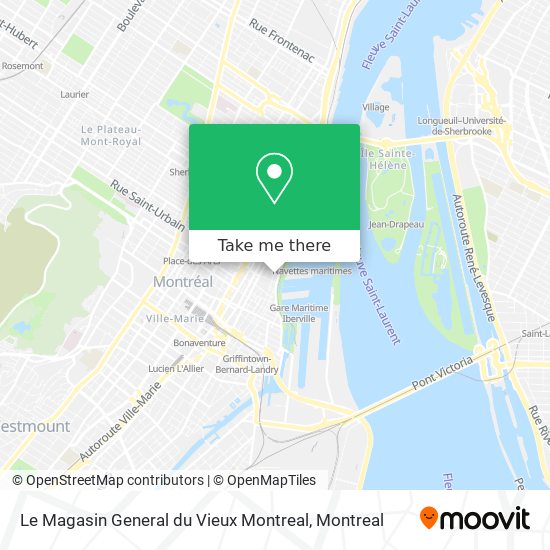 Le Magasin General du Vieux Montreal map
