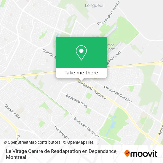 Le Virage Centre de Readaptation en Dependance map