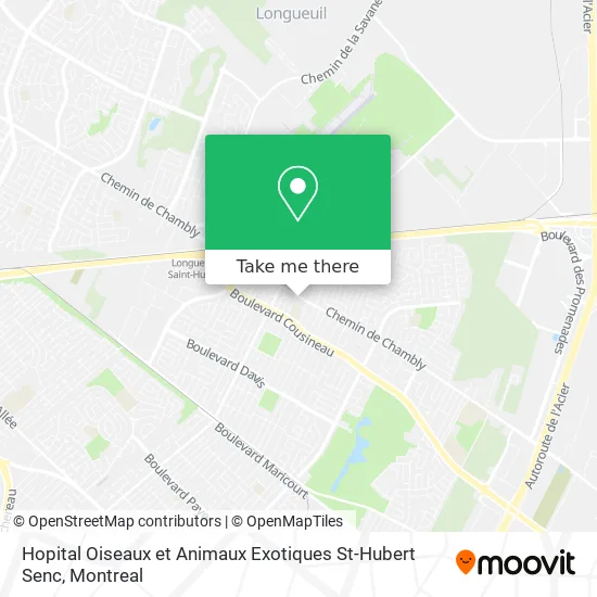 Hopital Oiseaux et Animaux Exotiques St-Hubert Senc map