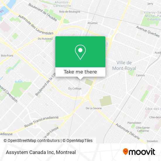 Assystem Canada Inc map
