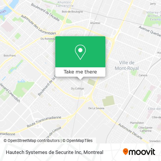 Hautech Systemes de Securite Inc map