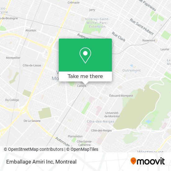Emballage Amiri Inc map