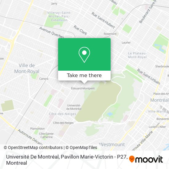 Université De Montréal, Pavillon Marie-Victorin - P27 map