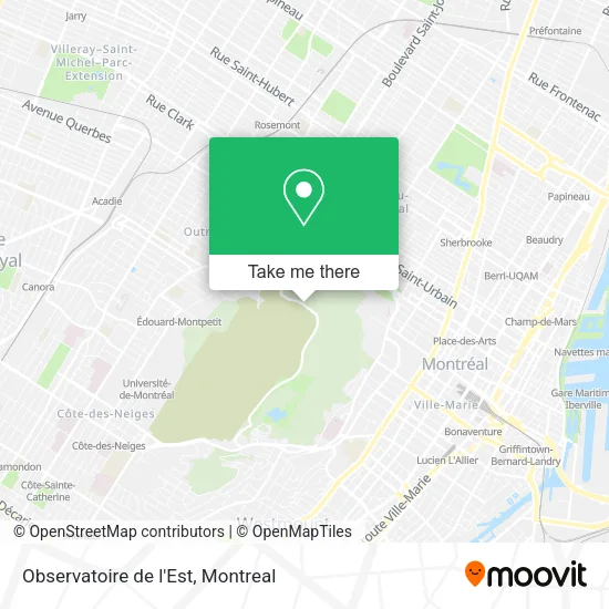 Observatoire de l'Est map