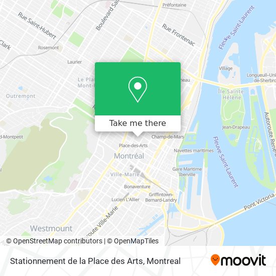 Stationnement de la Place des Arts map