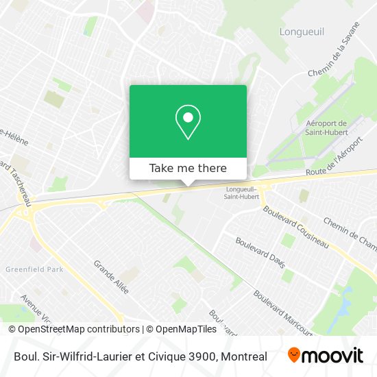 Boul. Sir-Wilfrid-Laurier et Civique 3900 map