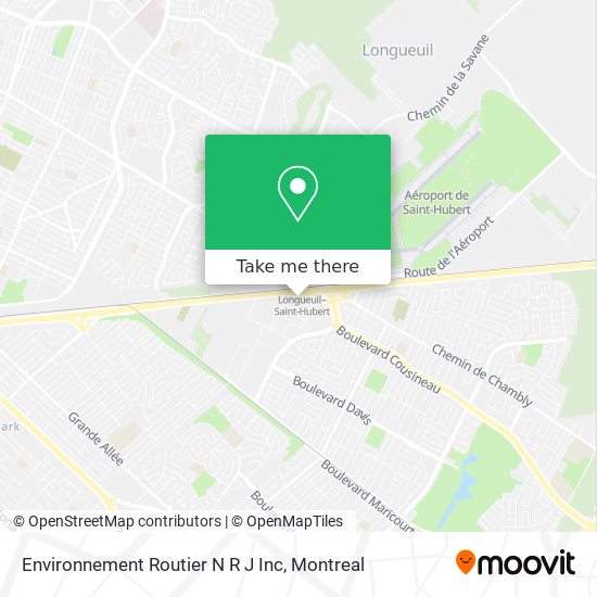 Environnement Routier N R J Inc map