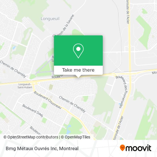 Bmg Métaux Ouvrés Inc map