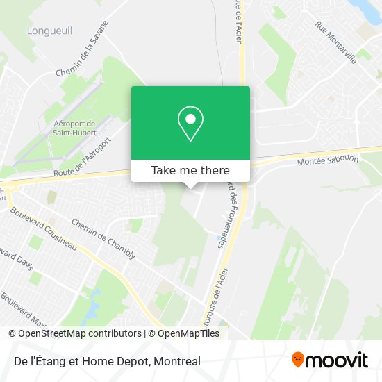 De l'Étang et Home Depot map