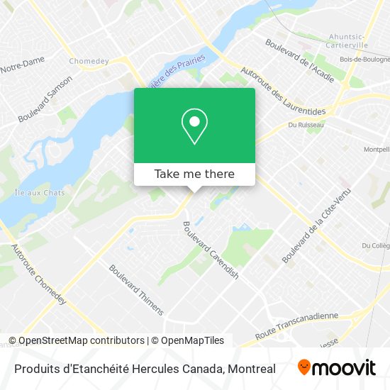 Produits d'Etanchéité Hercules Canada map