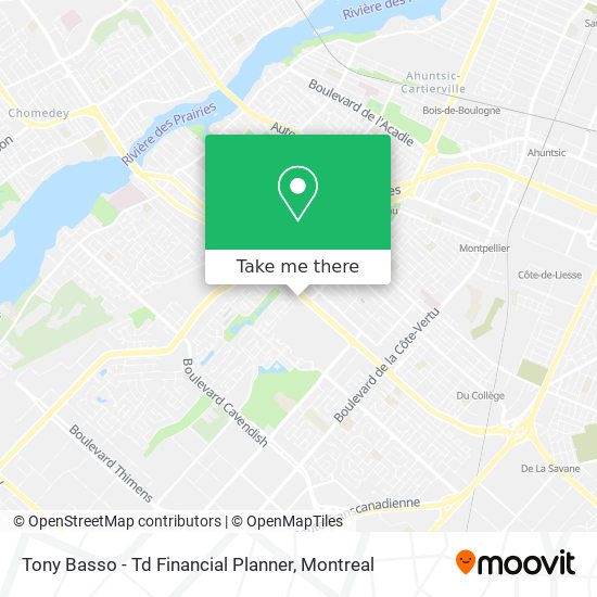 Tony Basso - Td Financial Planner map